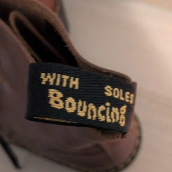 Dr Martens Leona Combat Boots In Saddle Tan Farrier Leather Sz 10 Like New W/Box - Picture 14 of 15